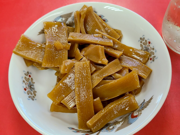 ファイル:Japanese Chinese Cuisine -（自家製メンマ）Gyokusentei in Isezakicho, Yokohama, Kanagawa, established in 1918.png