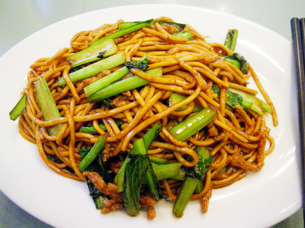 ファイル:Japanese Chinese Cuisine -（上海炒麺）Shanghai Fried Noodles at Banraitei in Yokohama Chinatown, Kanagawa, established in Taisho period.png
