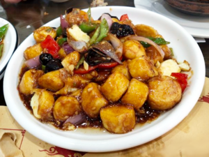 Chinese Stir Fried Dishes -（红烧日本豆腐）Hong Shao Ri Ben Dou Fu in Northeast China.png