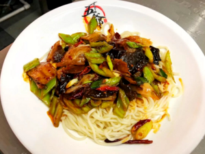Chinese Hui Guo Rou -（回锅肉拌面）Noodle with Twice Cooked Pork.png