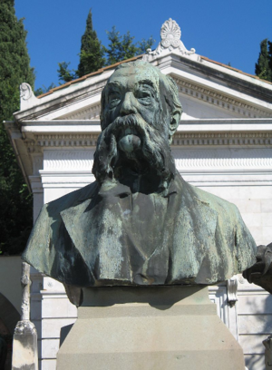Bust of Pellegrino Artusi by sculptor Italo Vagnetti at the Porte Sante cemetery in Florence.png