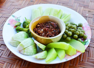 Nam phrik kung siap with Turkey berry of the Thai Cuisine.png
