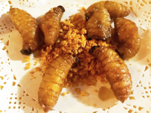 Chinese Cuisine -（椒盐广宁竹虫）Jiao Yan Guang Ning Zhu Chong.png