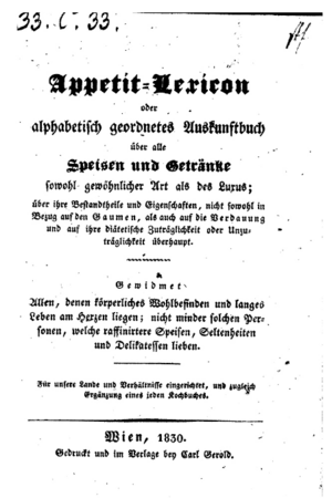 Franz Gräffer's book, Appetit-Lexikon.png